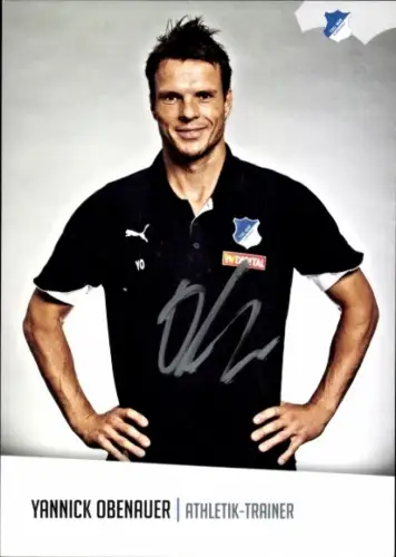 Autogrammkarte Athletiktrainer Yannick Obenauer, TSG 1899 Hoffenheim, Autogramm