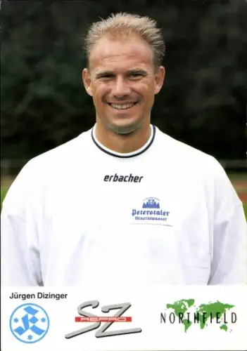 Autogrammkarte Masseur Jürgen Dizinger, Stuttgarter Kickers