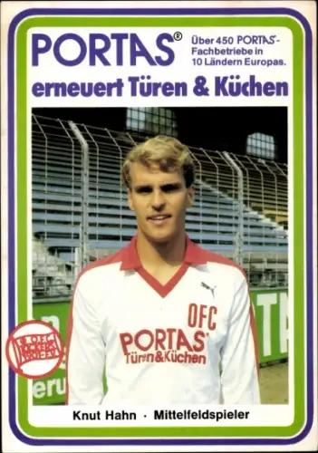 Autogrammkarte Fußballer Knut Hahn, Kickers Offenbach