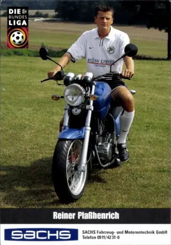 Autogrammkarte Fußballer Reiner Plaẞhenrich, SpVgg Greuther Fürth