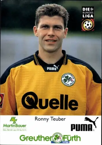 Autogrammkarte Torwart Ronny Teuber, SpVgg Greuther Fürth