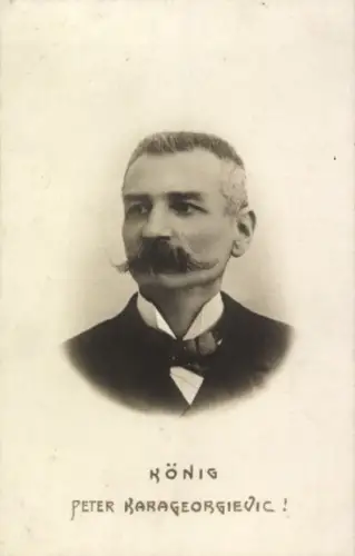 Ak König Peter I. von Jugoslawien, Portrait