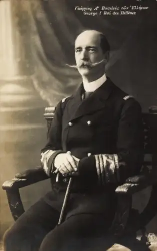 Ak König Georg I. von Griechenland, Portrait