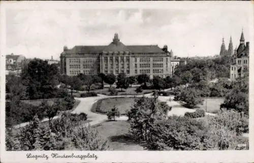 Ak Legnica Liegnitz Schlesien, Hindenburgplatz