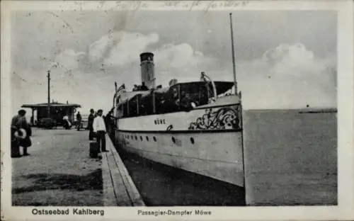 Ak Krynica Morska Kahlberg Ostpreußen, Passagierdampfer Möwe