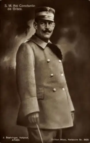 Ak König Konstantin I. von Griechenland, Portrait