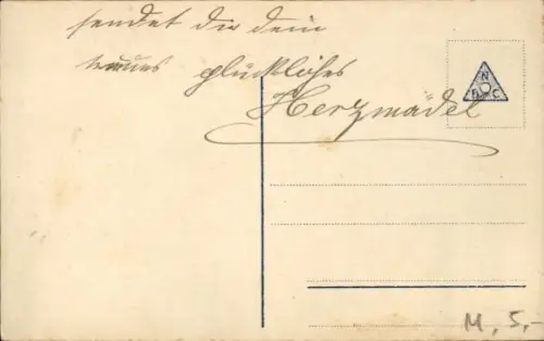 Ak Frohe Pfingsten, Liebespaar, coloriert