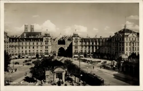 Ak München, Karlsplatz mit Rondell