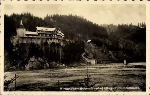 Ak Boberröhsdorf Hirschberg Riesengebirge Schlesien, Turmsteinbaude