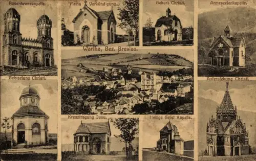 Ak Bardo Śląskie Wartha Schlesien, Rosenkranzkapelle, Heilige Geist Kapelle