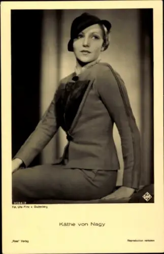 Ak Schauspielerin Käthe von Nagy, Portrait