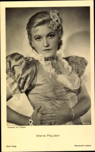 Ak Schauspielerin Maria Paudler, Portrait, Ross 9656/1