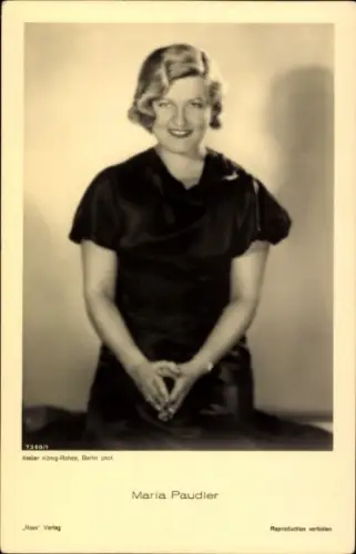 Ak Schauspielerin Maria Paudler, Portrait, Ross Verlag 7360/1