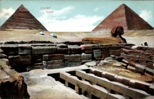 Ak Cairo Kairo Ägypten, Pyramiden, Sphinx, Tempel, Wüste, Ägypten