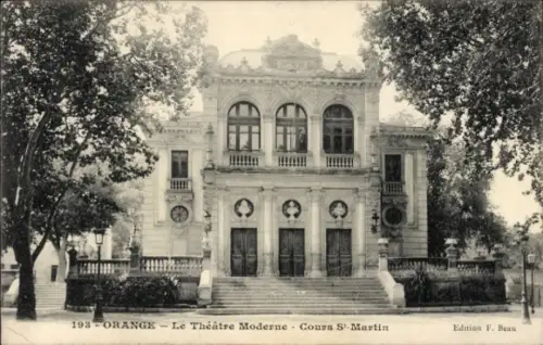 Ak Orange Vaucluse, Theater Moderne, Cours S-Martin, Edition F. Beau