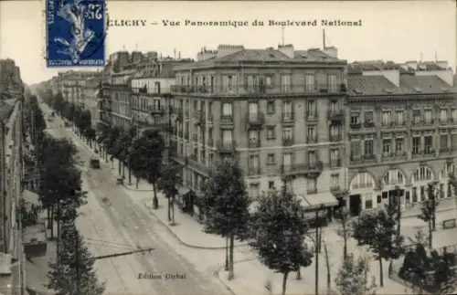 Ak Clichy Hauts de Seine, Panoramablick Boulevard National,  Edition Girbal