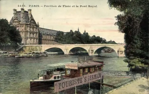 CPA Paris I Île de la Cité, Pavillon de Flore et le Pont Royal