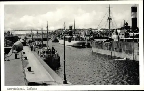 Ak Kiel Holtenau in Schleswig Holstein, Schleuse