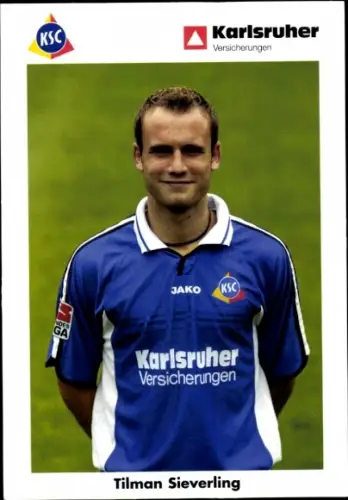 Autogrammkarte Fußballer Tilman Sieverling, Karlsruher SC, Autogramm