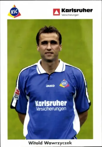 Autogrammkarte Fußballer Witold Wawrzyczek, Karlsruher SC, Autogramm