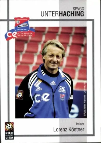 Autogrammkarte Trainer Lorenz Köstner, SpVgg Unterhaching, Autogramm