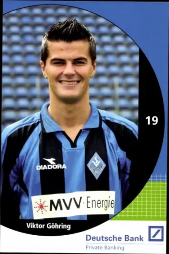 Autogrammkarte Fußballer Viktor Göhring, SV Waldhof Mannheim 07, Autogramm