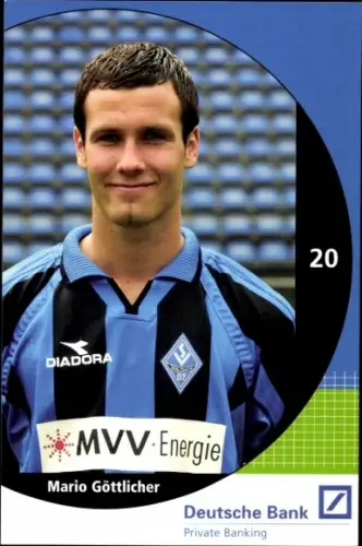 Autogrammkarte Fußballer Mario Göttlicher, SV Waldhof Mannheim 07, Autogramm