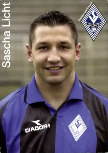 Autogrammkarte Fußballer Sascha Licht, SV Waldhof Mannheim 07, Autogramm