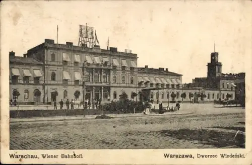 Ak Warszawa Warschau Polen, Wiener Bahnhof