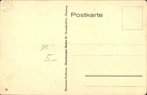 Ak Dampfer Albert Ballin im Dock, HAPAG, Hafen 