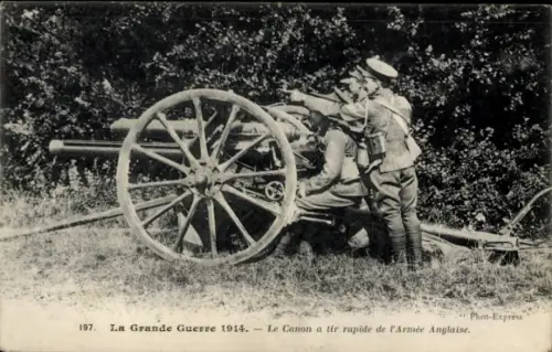Ak Schnellschusskanone der englischen Armee, 1914