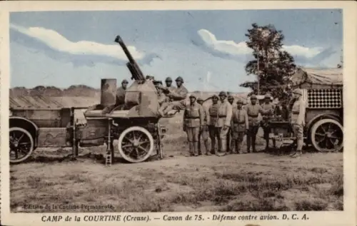 Ak La Courtine Creuse, Kanone, Verteidigung gegen Flugzeuge