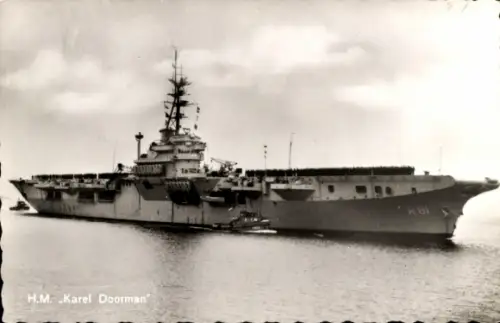 Ak Kriegsschiff HMS Karel Doorman, niederländischer Flugzeugträger
