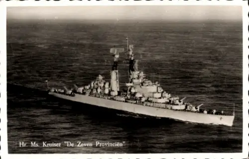 Ak niederländischer leichter Kreuzer Hr.Ms. De Zeven Provinciën, Kriegsschiff