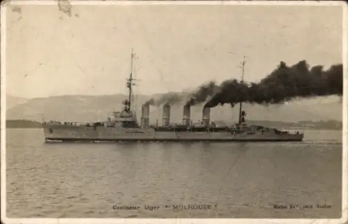 Ak französischer leichter Kreuzer Mulhouse, Kriegsschiff