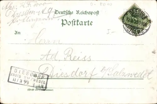 Litho Dresden Altstadt, Augustusbrücke