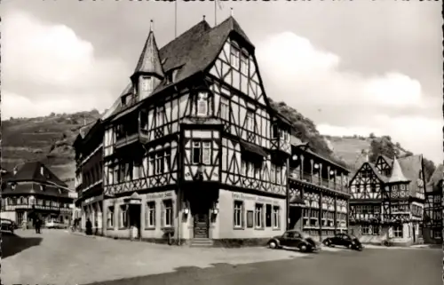 Ak Bacharach am Rhein, Alte Fachwerkhäuser,  Verlag Schöning & Co., Lübeck