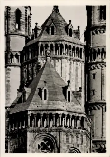Ak Worms am Rhein, Dom zu  Westbau, Aufnahme von Walter Hege, Schwarz-Weiß-Foto