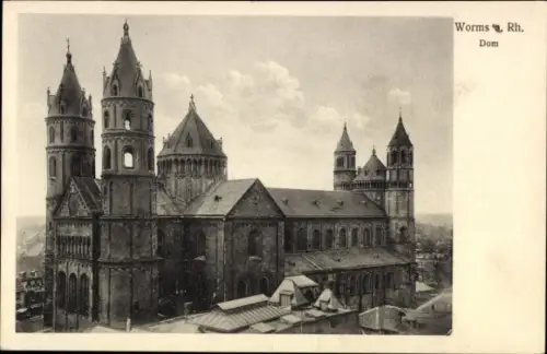 Ak Worms am Rhein, Dom
