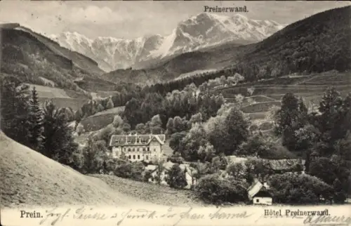 Ak Prein Reichenau an der Rax Niederösterreich, Hotel Preinerwand