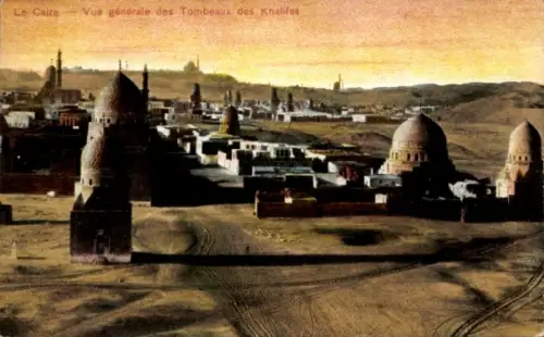 CPA Le Caire, Égypte, Vue générale des Tombeaux des Khalifes