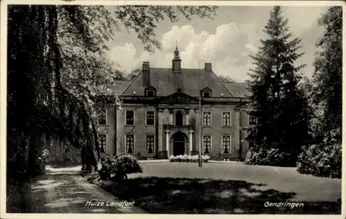 Ak Gendringen Gelderland, Huize Landfort, Gebäude mit Garten, Bäume, Himmel