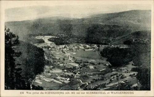 Ak Wangenbourg Engenthal Wangenburg Elsass Bas Rhin, Schneeberg, Gesamtansicht