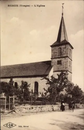 Ak Ruaux Vosges, Kirche