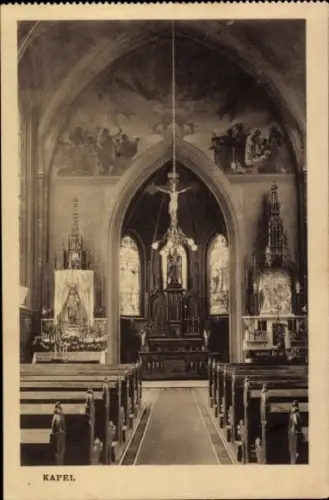Ak Haarlem Nordholland Niederlande, Kapelle, Altar, Kirchenbänke, religiöse Statuen, Gemälde
