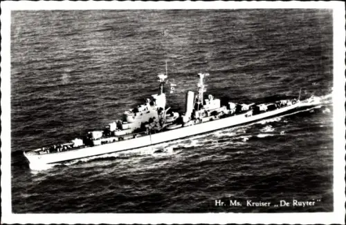 Ak Niederländisches Kriegsschiff, De Ruyter, Kreuzer