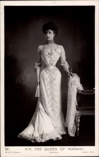 Ak Königin Maud von Norwegen, Portrait