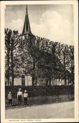 Ak Marrum Friesland Niederlande, Ned. Herv. Kerk