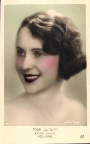 CPA Miss Europa, Bozsi Simon, Hongrie