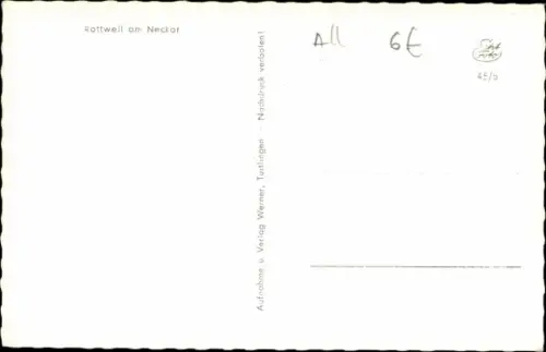 Ak Rottweil am Neckar, Ortsansicht